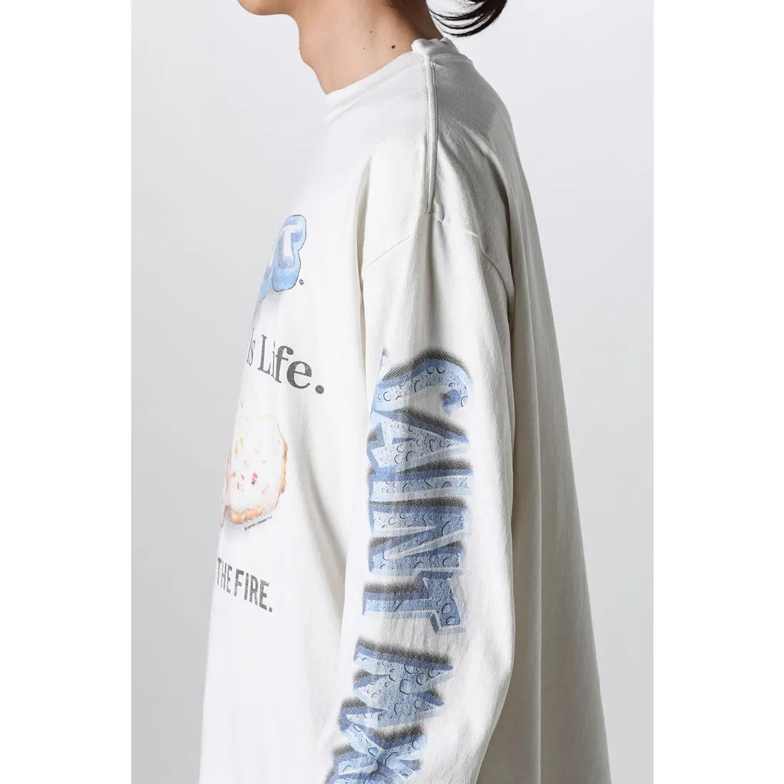 SAINT Mxxxxxx HEART COOKIES L/S TEE/WHT Love Oreo printed long sleeves Off-white S-XL Customized co-branded main mark/wash mark Correct version Ready-made garments washed and distressed VINTAGE feeling Top-notch printing technology Perfect restoration